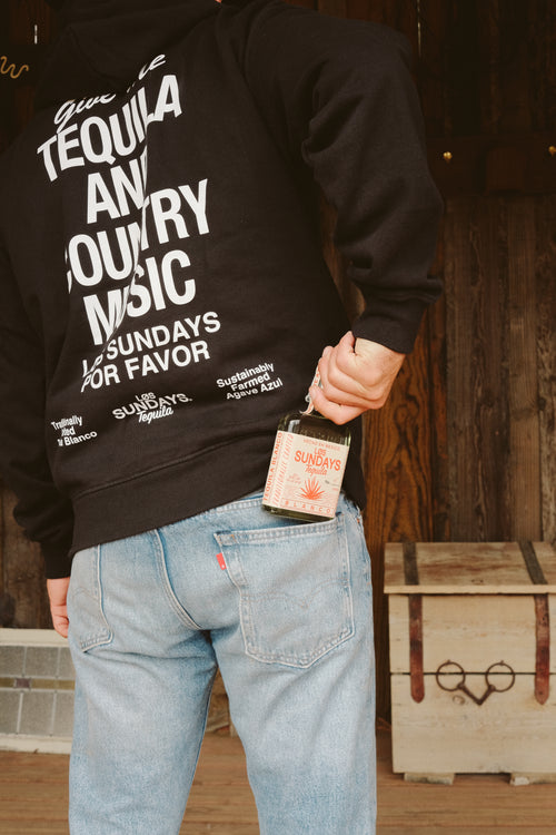 The Tequila & Country Music Hood - Black / White