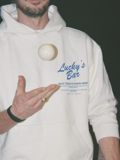 Lucky's Hood - White/Navy