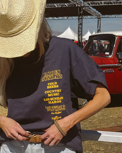 The Rodeo Sundays Tee - Navy