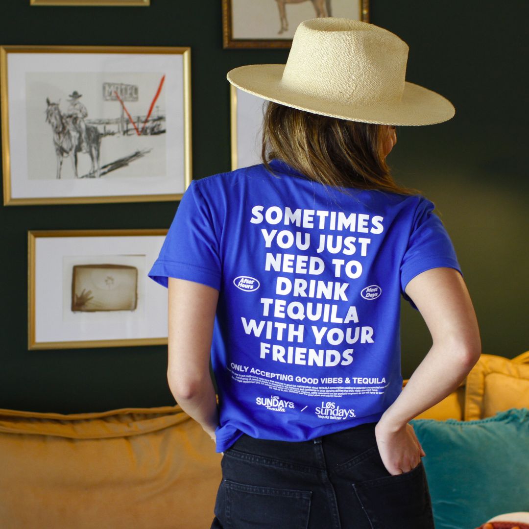 The Sometimes Tee - Blue/White | Løs Sundays