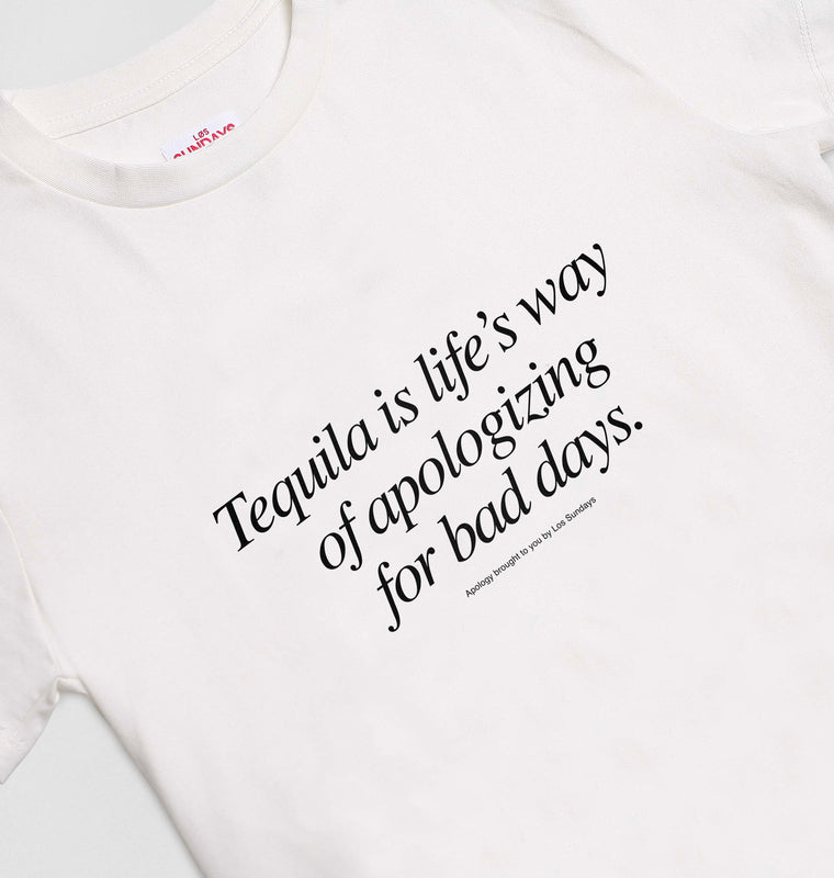 The Apologies Tee - White/Black