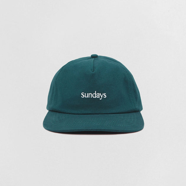 Sundays Embroidered 5-Panel Cap - Agave Green