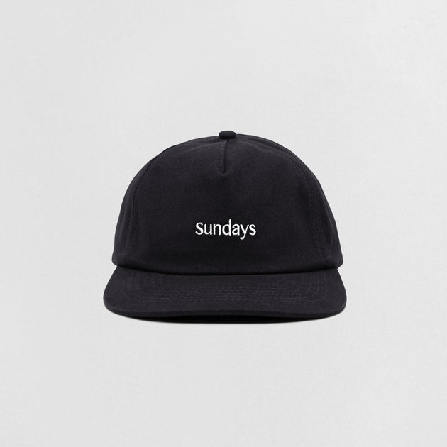 Sundays Embroidered 5-Panel Cap - Black