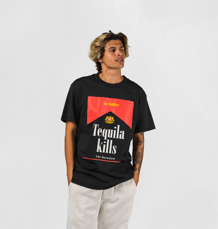 The Tequila Kills Tee - Black/Red