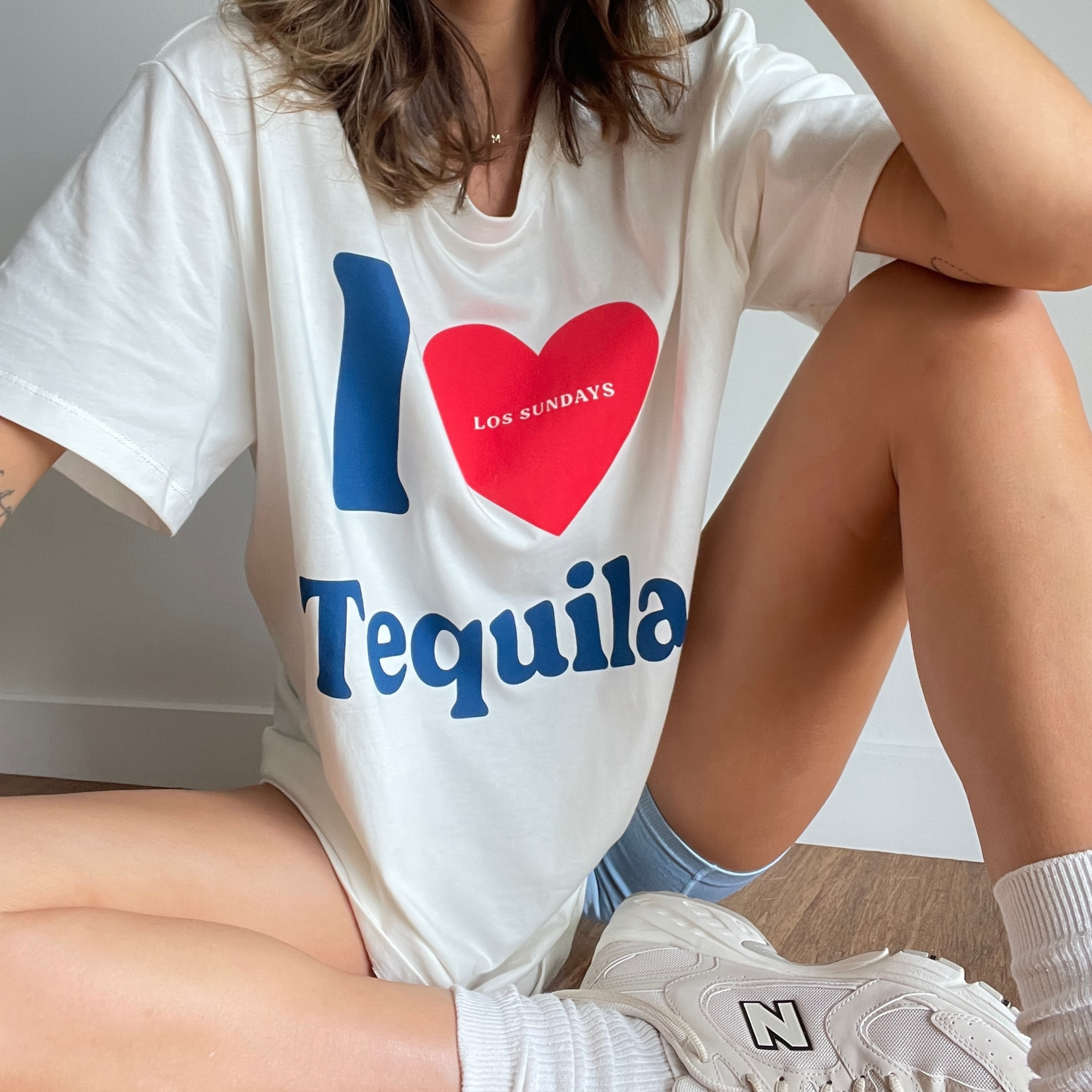 The Heart Tee - White | Løs Sundays Tequila